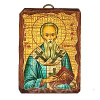 Икона святителя Артемия (Артемона), епископа Солунского (Селевкийского), 6,5х9 см, под старину