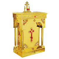 Панихидный стол на 70 свечей "Палестинский", с арками, эмаль, литье, 70х50х92 см