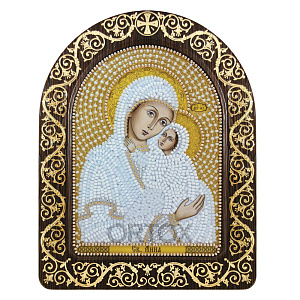 Набор для вышивания бисером "Икона праведной Анны", 13,5х17 см, с фигурной рамкой (7 цветов бисера)