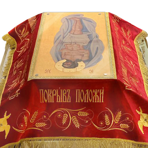 Плащаница Спасителя, бархат, 166х106 см фото 4