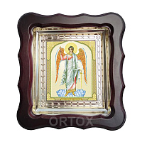 Икона Ангела Хранителя ростовая, 20х22 см, фигурная багетная рамка