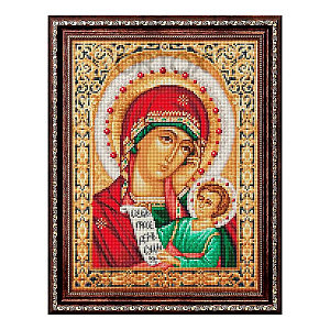 Алмазная мозаика "Икона Божией Матери "Утоли моя печали", 30х40 см (мозаика)