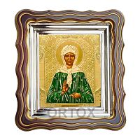 Икона блаженной Матроны Московской, 25х28 см, патинированная багетная рамка