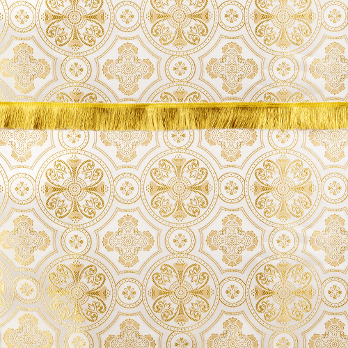 Облачение на престол с пеленой, шелк "Горненский", белое с золотом фото 3