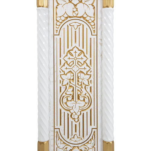 Аналой клиросный "Суздальский" белый с золотом (патина), тумба, 85х48х154 см фото 5