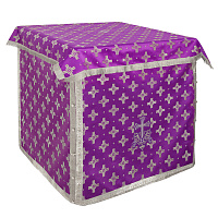 Облачение на престол с пеленой, шелк "Святительский", фиолетовое с серебром