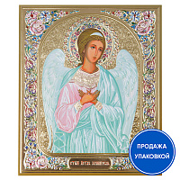 Икона Ангела Хранителя, бумага, конгрев, УФ-лак, 15х18 см (упаковка 5 шт.)