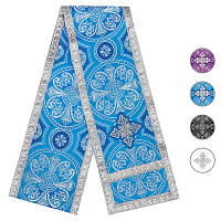 Закладка для Евангелия, шелк "Горненский", с серебром, вышитая, 160х12,5 см