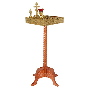 Панихидный стол песковой "Курский", цвет "кипарис", колонна, 40х40х100 см (сосна)