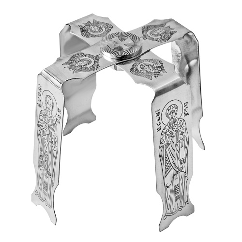 Евхаристический набор из 4 предметов №4, серебряный, ручная гравировка, оксидирование фото 8