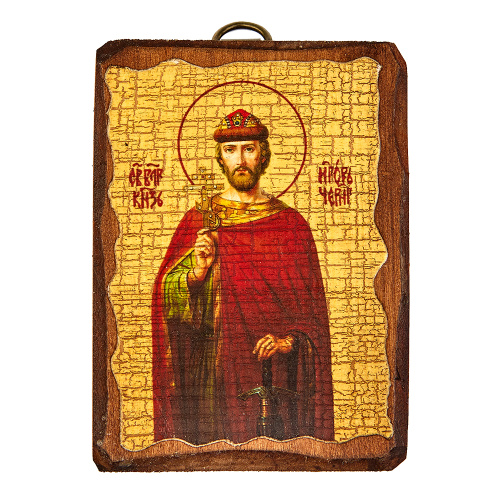 Икона благоверного великого князя Игоря Черниговского, 6,5х9 см (под старину)