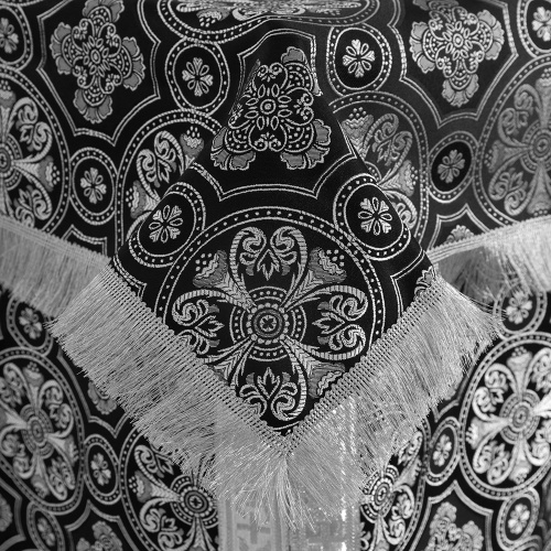 Облачение на престол с пеленой, шелк "Горненский", черное с серебром фото 4