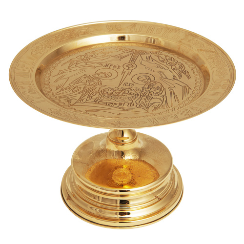 Евхаристический набор из 3 предметов, ювелирный сплав, мельхиор, позолота фото 3 Евхаристический набор из 3 предметов, ювелирный сплав, мельхиор, позолота фото 3