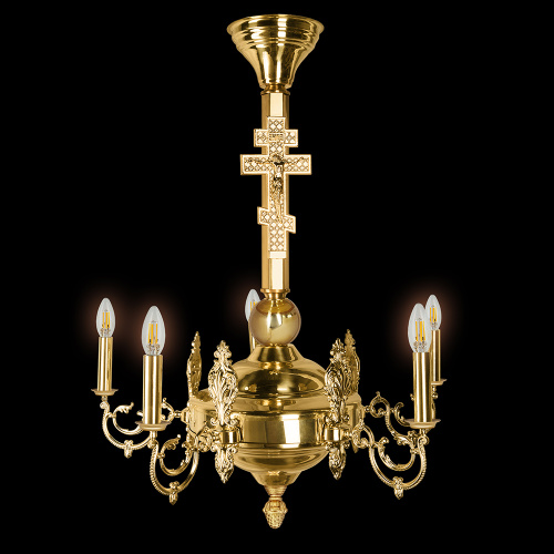 Паникадило на 5 свечей, диаметр 70 см, высота 90 см