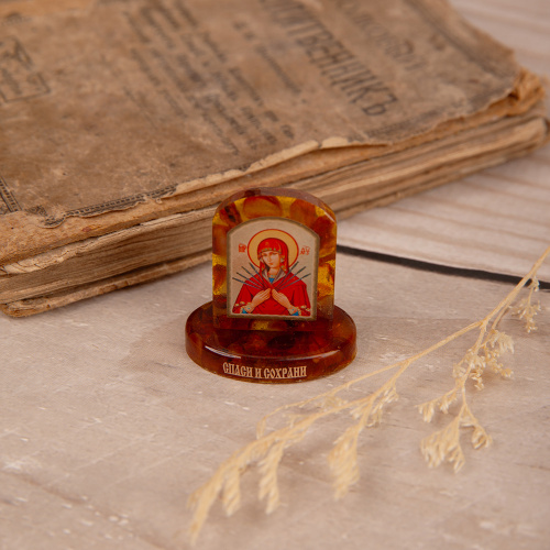 Икона настольная Божией Матери "Семистрельная", 3,5х3,5 см фото 2 Икона настольная Божией Матери "Семистрельная", 3,5х3,5 см фото 2