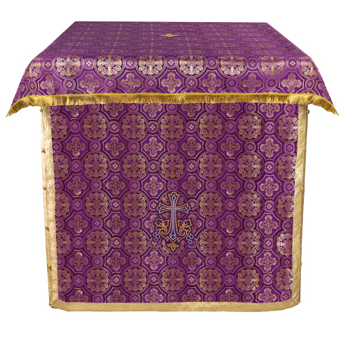 Облачение на престол фиолетовое, церковный шелк, 100х100х100 см фото 2