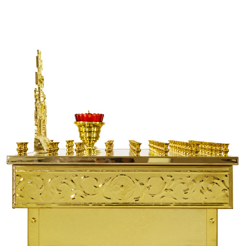 Панихидный стол на 70 свечей "Синайский", чеканка, 70х50х93 см фото 8