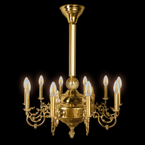 Паникадило на 10 свечей, диаметр 70 см, высота 90 см фото 2