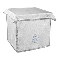 Облачение на престол с пеленой, шелк "Горненский", белое с серебром