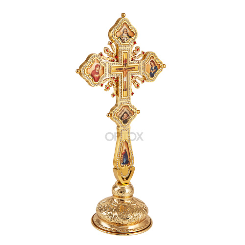Крест напрестольный латунный, литография фото 6