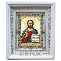 Икона Спасителя, 18х21 см, прямая багетная рамка