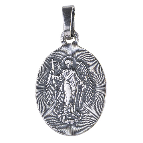 Образок мельхиоровый с ликом преподобной Марины Берийской, серебрение фото 3