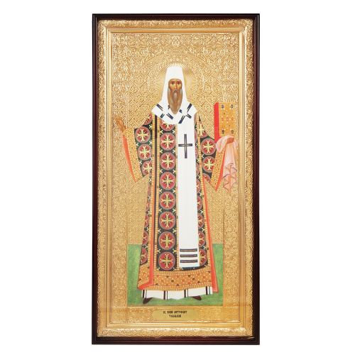 Икона большая храмовая cвятителя Иоанна Тобольского, прямая рама фото 2