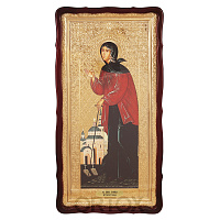 Икона большая храмовая блаженной Ксении Петербургской, фигурная рама