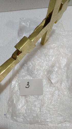 Крест напрестольный латунный, эмаль, 17,5x30 см, У-0623 фото 13
