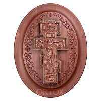 Настенное панно "Крест восьмиконечный", 53х67 см, ольха, У-0879