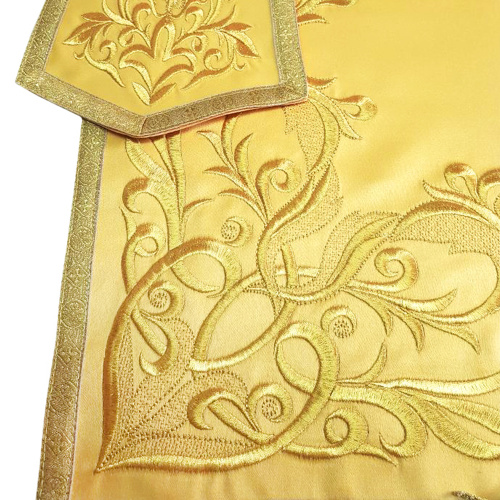 Покровцы и воздух, закладка для Евангелия вышитые желтые, шелк фото 6