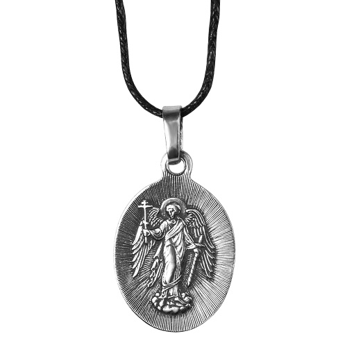 Образок мельхиоровый с ликом блаженной Матроны Московской овальной формы, серебрение фото 4
