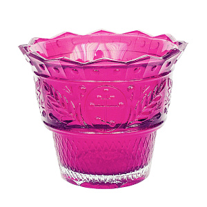Стаканчик для лампады "Ландыш" розовый, высота 7 см (стекло)