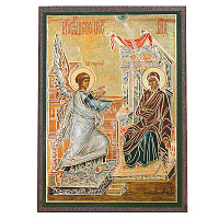 Икона Благовещения Пресвятой Богородицы, МДФ, 6х9 см