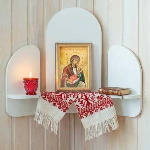 Икона Божией Матери "Утоли моя печали" в пластиковой рамке, 13х1,5х18 см фото 2