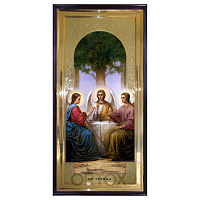 Икона большая храмовая Святая Троица, прямая рама №2