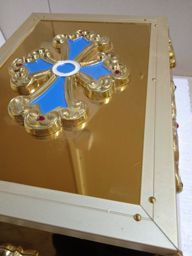 Ковчег для святых мощей, 28х20х17 см, литые элементы, У-0455 фото 4