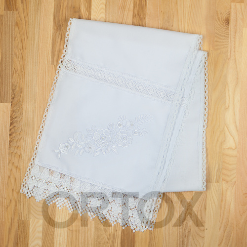 Полотенце венчальное белое, габардин фото 6