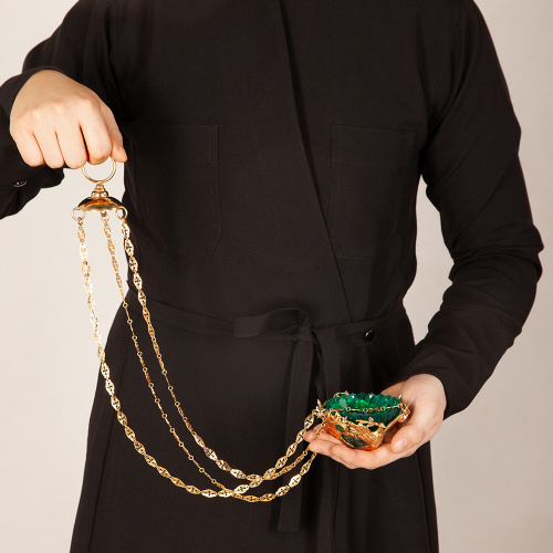 Лампада подвесная из ювелирного сплава в позолоте, 10х6 см фото 3