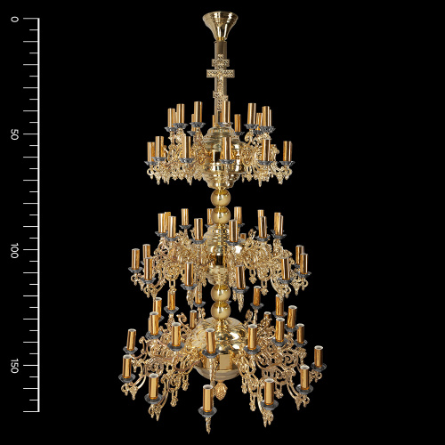 Паникадило "Фаворское" на 72 свечи, диаметр 84 см, высота 167 см фото 2 Паникадило "Фаворское" на 72 свечи, диаметр 84 см, высота 167 см фото 2