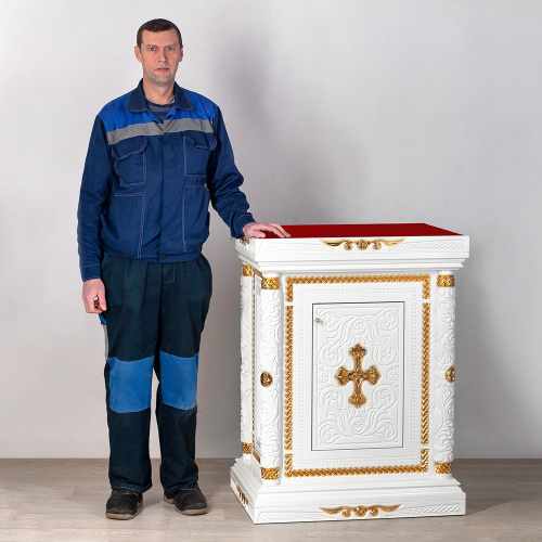 Жертвенник "Вологодский" белый с золотом (поталь) фото 9 Жертвенник "Вологодский" белый с золотом (поталь) фото 9