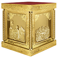 Облачение на престол "Золотые своды" с прямым основанием, литье, высота 105 см