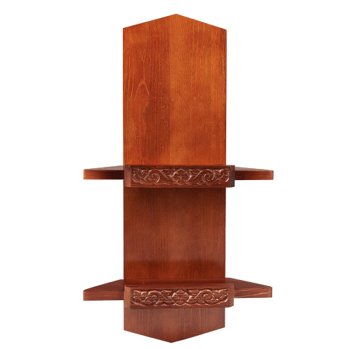 Полка для икон "Суздальская" угловая, цвет "кипарис", 2 яруса фото 3