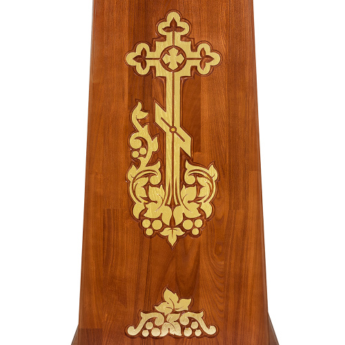 Подставка под хоругвь, крест, икону "Суздальская", цвет "кипарис" с золотом (поталь) фото 4