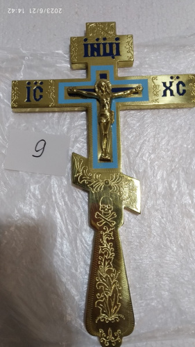 Крест напрестольный латунный, эмаль, 17,5x30 см, У-0623 фото 45