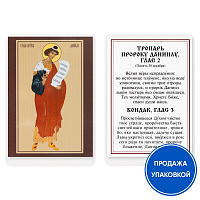 Икона пророка Даниила с тропарем, ламинированная, 6х8 см (упаковка 10 шт.)