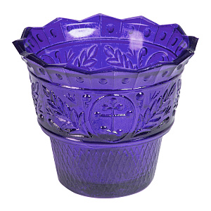 Стаканчик для лампады "Ландыш" фиолетовый, 8,5х7 см (стекло)