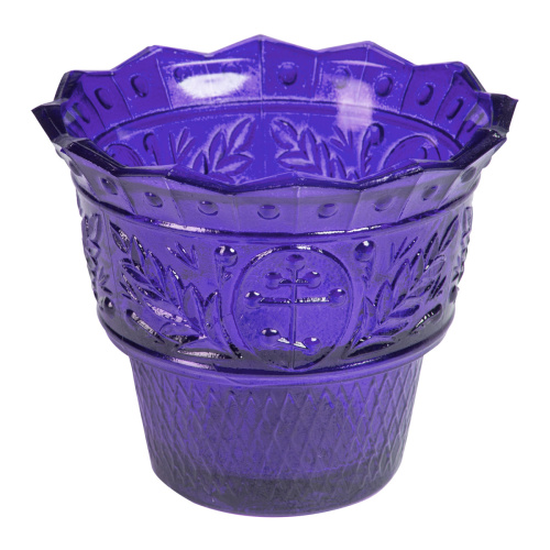 Стаканчик для лампады "Ландыш" фиолетовый, 8,5х7 см