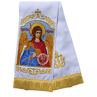 Закладка для Евангелия вышитая с иконой Архангела Михаила, 160х14,5 см
