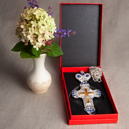 Крест наперсный с цепью, цинковый сплав, камни, 8х18,5 cм фото 8 Крест наперсный с цепью, цинковый сплав, камни, 8х18,5 cм фото 8